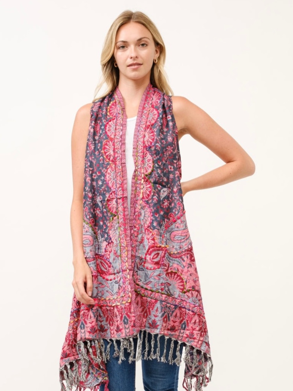 RAJ Barbara Thick Stitch Vest Duster